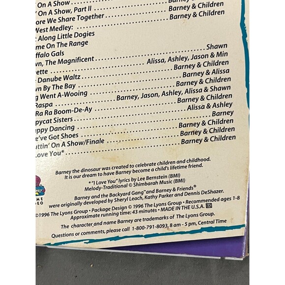 2 Barney Classic Collection VHS Walk Around The Block Seasons Talent Show - Picture 4 of 7